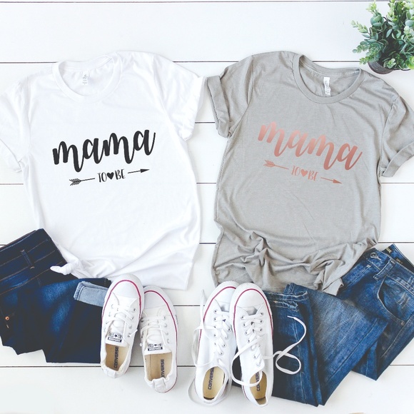 Tops | Rose Gold Mama To Be Pregnancy Announcement Tee | Poshmark
